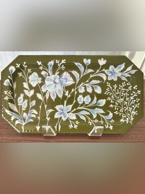 EUC Anthropologie Cottagecore Enamel Trinket Tray